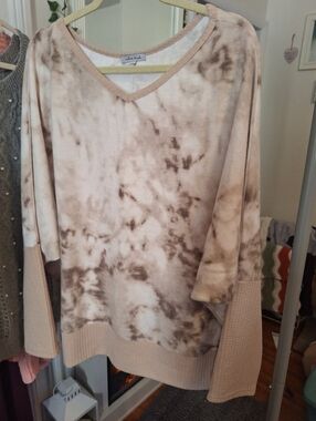 White Birch Fleece Dolman Top Size 3x